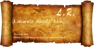 Labancz Rozália névjegykártya