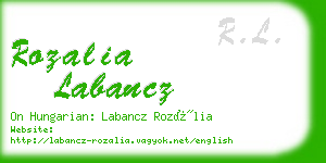 rozalia labancz business card